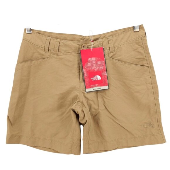 NWT THE NORTH FACE Women's Horizon Becca Nylon Hiking Shorts Moab Khaki Size 4 - Picture 1 of 8